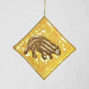 Wombat Crossing Hanging Ornament