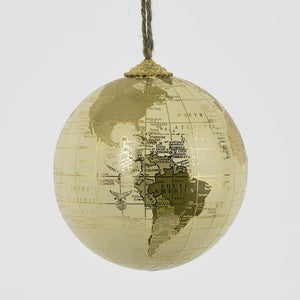 Golden Hanging Globe Ornament