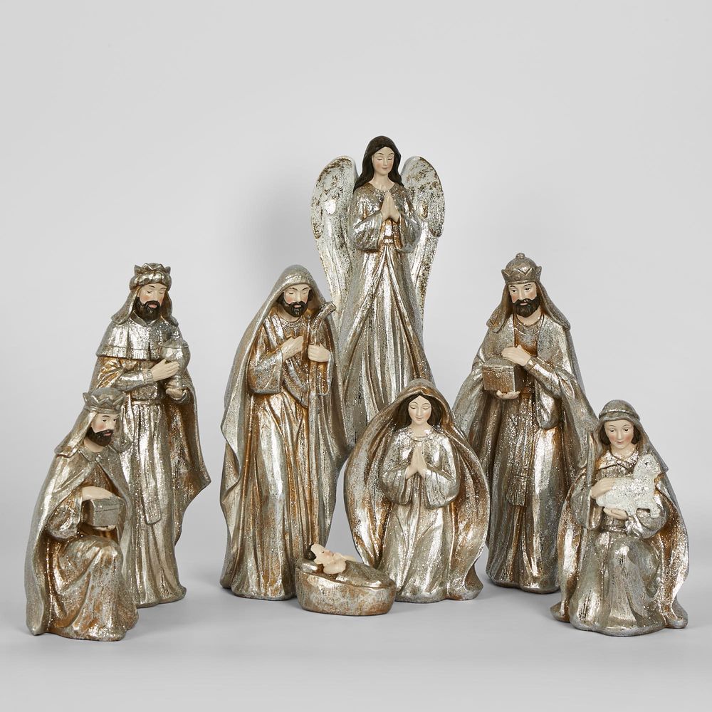 Champagne Nativity Collection (Set Of 8)