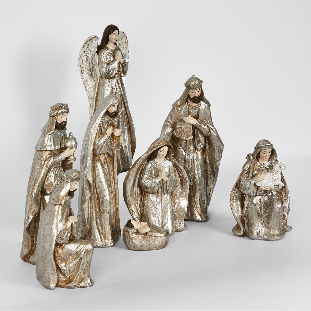 Champagne Nativity Collection (Set Of 8)