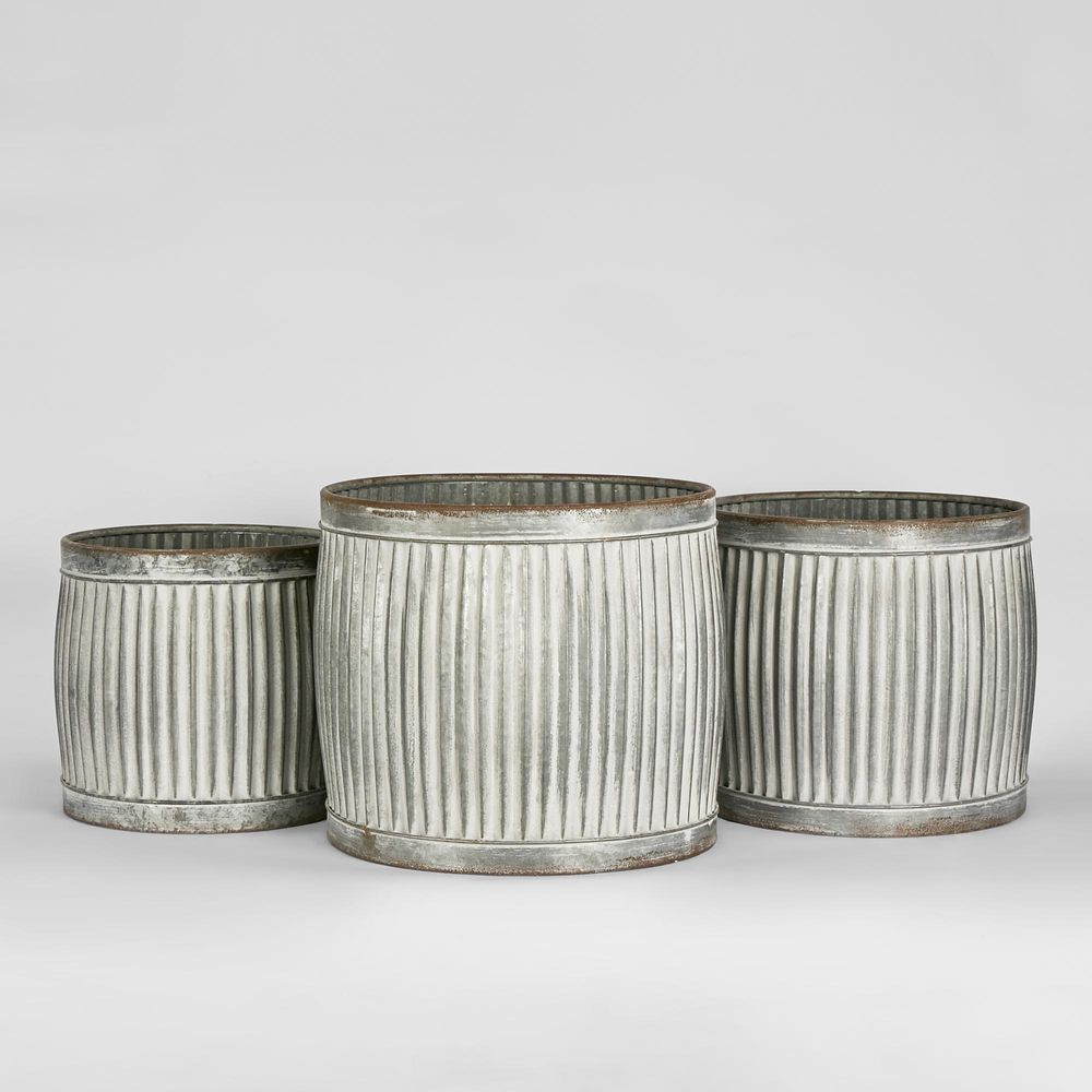 Ribbed Planter Set Of 3