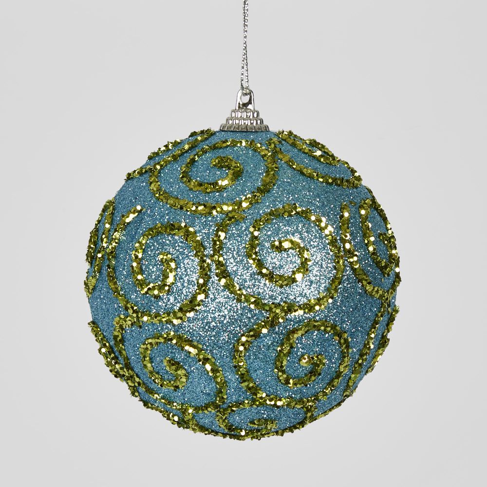 Blue Swirl Baubles (Set Of 6)