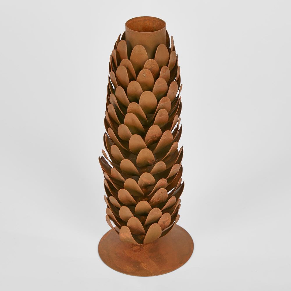 Pinecone Candle Stand 15Cm