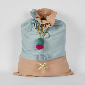 Blue And Sand Reversible Sack