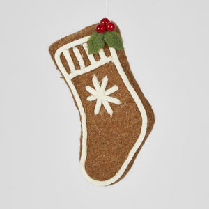 Holly Gingerbread Stocking