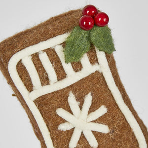 Holly Gingerbread Stocking