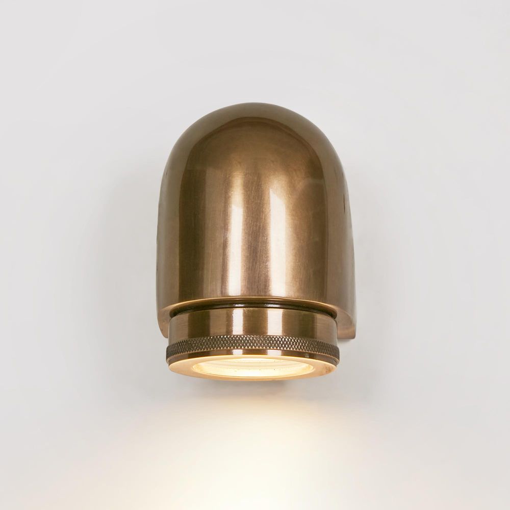 Sea Rock Outdoor Wall Light Antique Brass