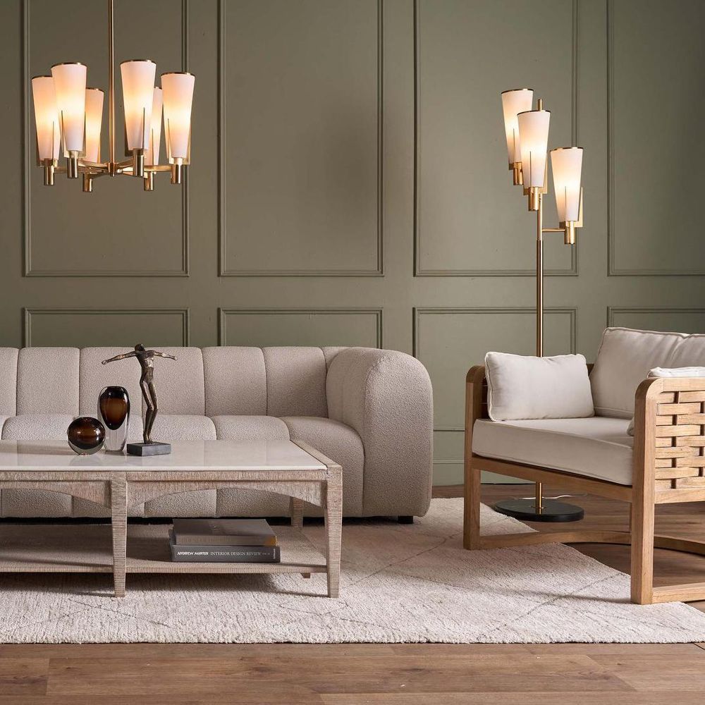 St Germain Chandelier Antique Brass