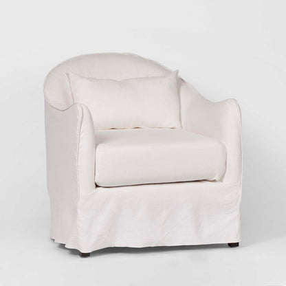 Ville Armchair Slip Cover Linen White