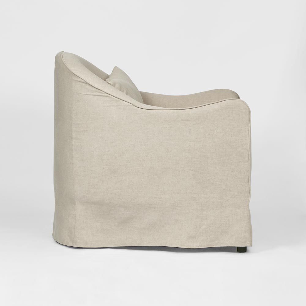 Ville Armchair Slip Cover Linen Natural