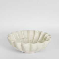 Flora Marble Bowl White Medium