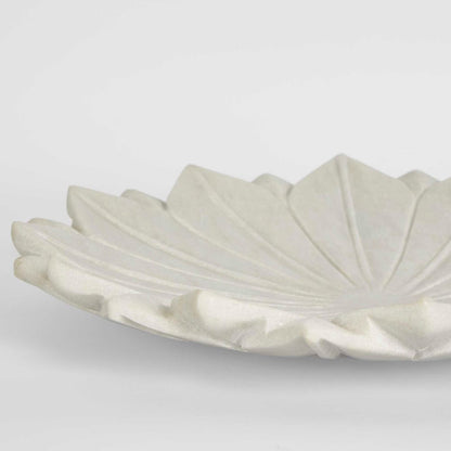 Perin Marble Flower Bowl Large White