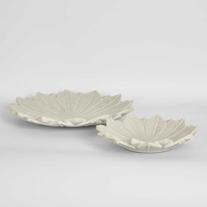 Perin Marble Flower Bowl Medium White