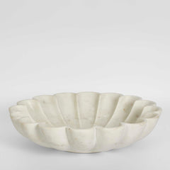 Flora Marble Bowl White Large