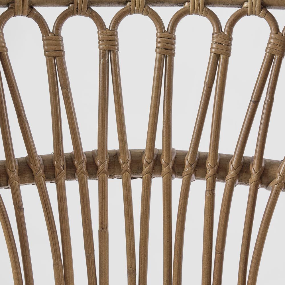 Cayman Rattan Hamptons Barstool Natural W/Cream Cushions & Footrest