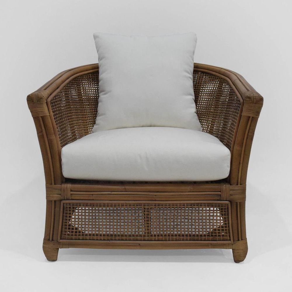 Cayman Armchair Rattan Cream Cushion