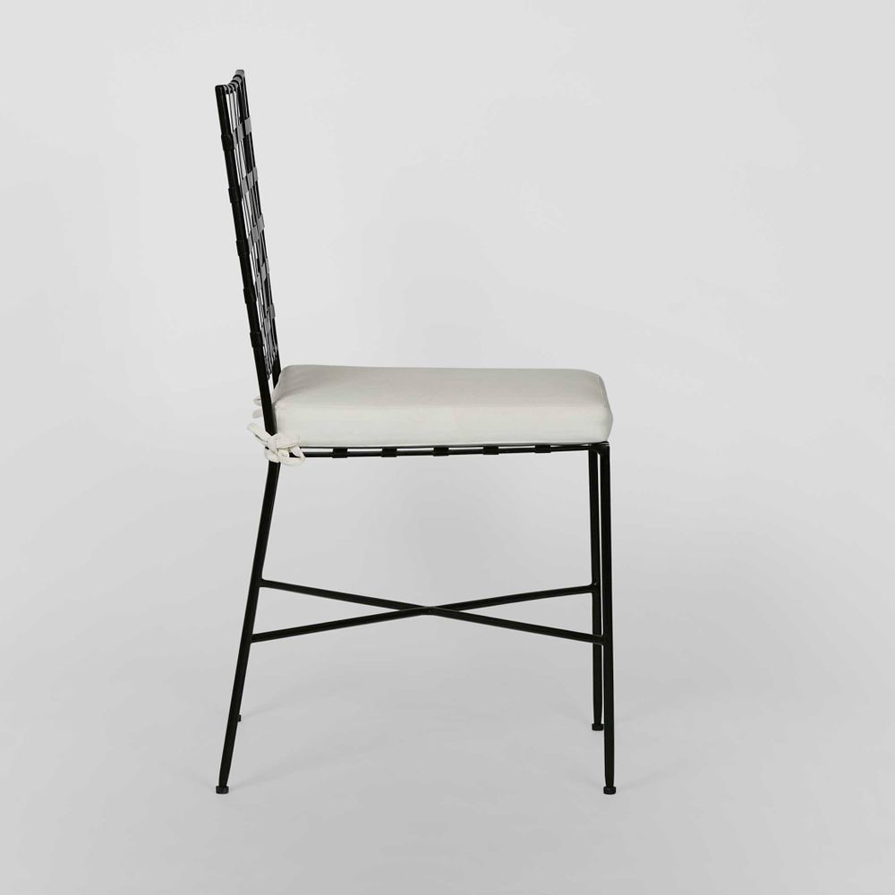 Sheffield Iron Dining Chair With Cushion -Outdoor