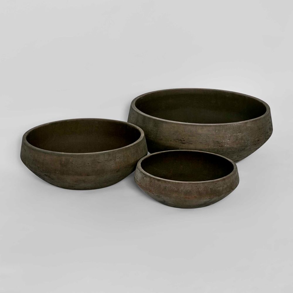 Landis Planter Bowl Set 3 Earth Brown