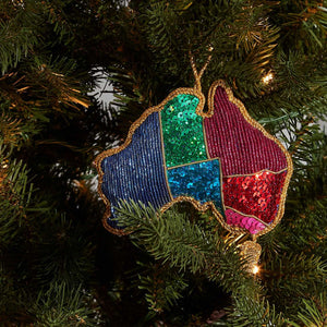 Australia Forever Sequin Tree Decoration