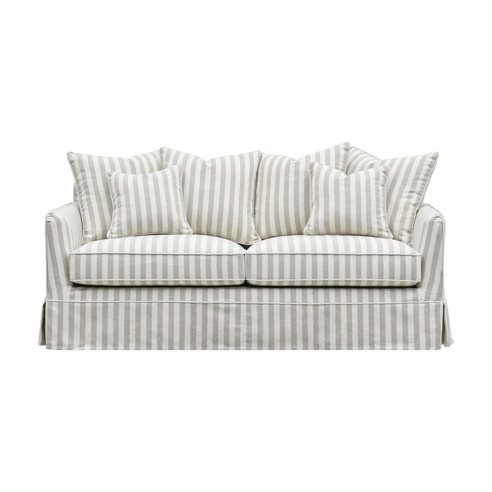 Slip Cover Only - Noosa Hamptons 2.5 Seat Sofa Natural Stripe