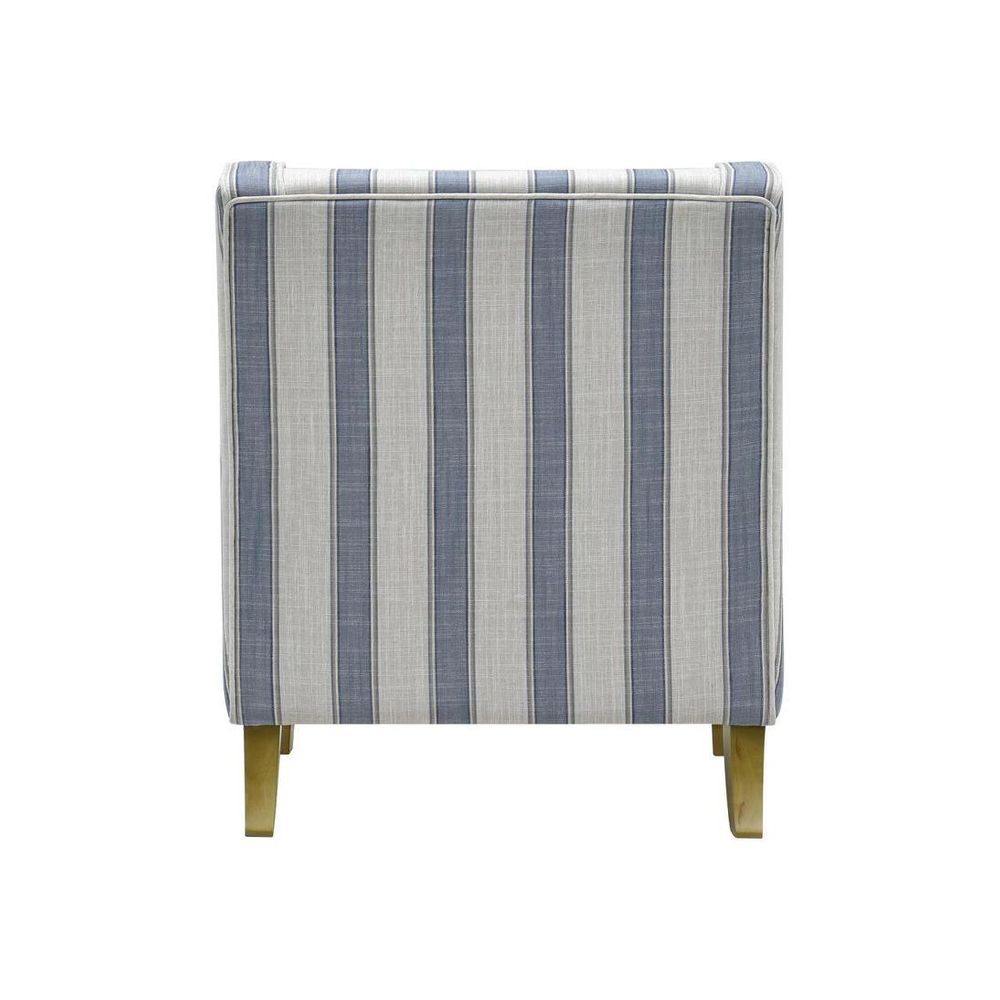 Bondi Hamptons Armchair Blue Sky Stripe W/Blue Piping