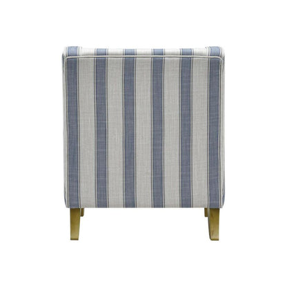 Bondi Hamptons Armchair Blue Sky Stripe W/Blue Piping