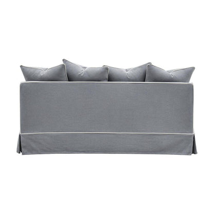 Slip Cover Only - Noosa Hamptons 2.5 Seat Sofa Grey W/White Piping