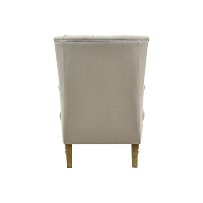 Bayside Hamptons Buttoned Armchair Natural Linen Blend