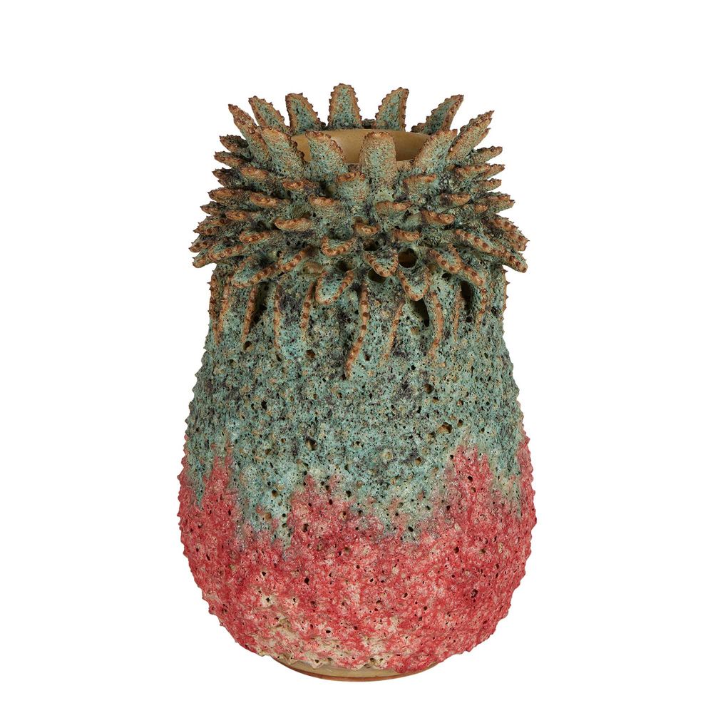 Pineapple Ceramic Vase Strawberry Pink