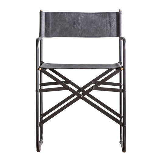 Jodhpur Black Leather Chair Set Of Two