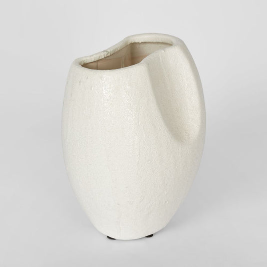 Scallop Vase Medium White