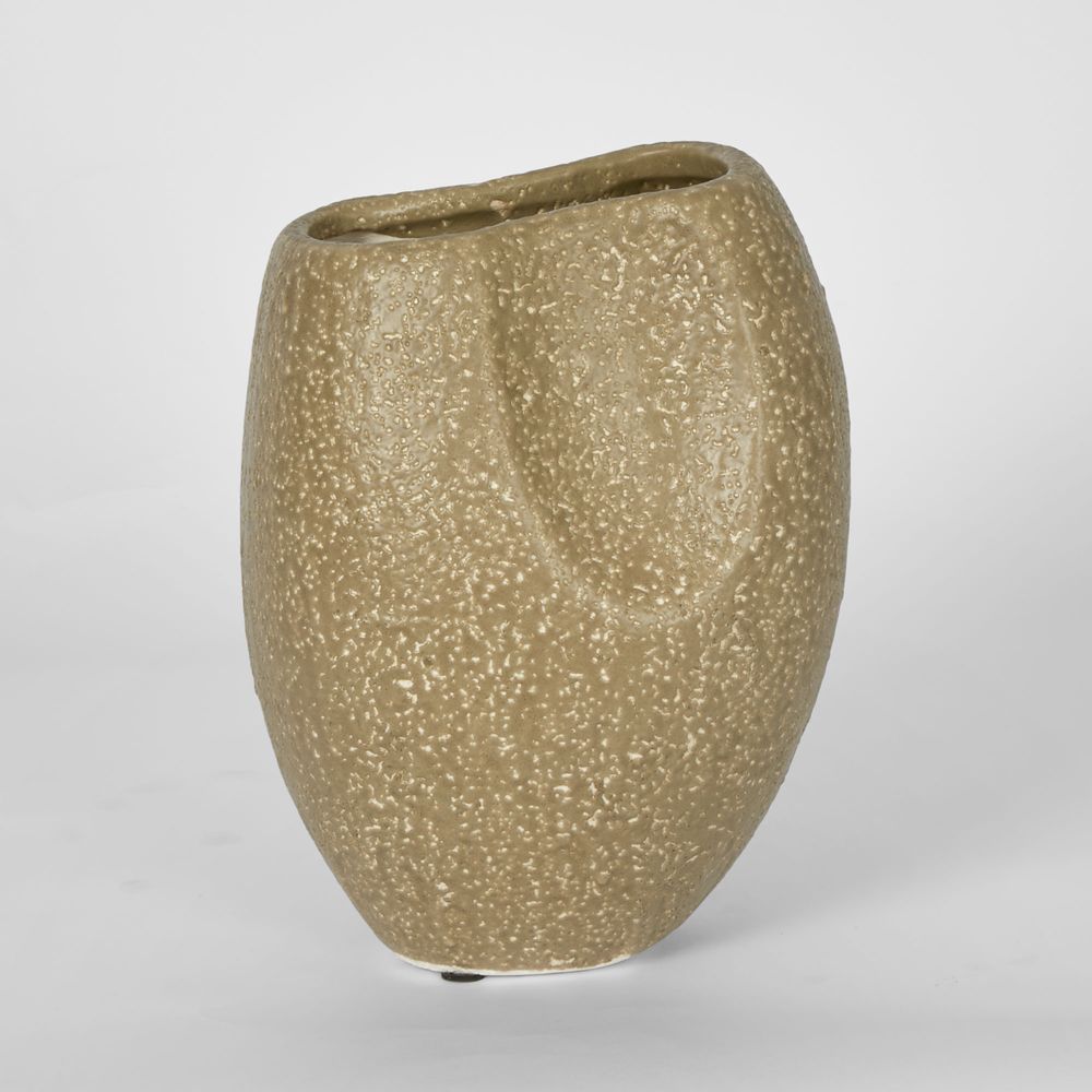 Scallop Vase Medium Olive