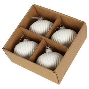 Blanc Boxed Set Of 4 Baubles