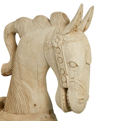 Wood Horse On Stand Large