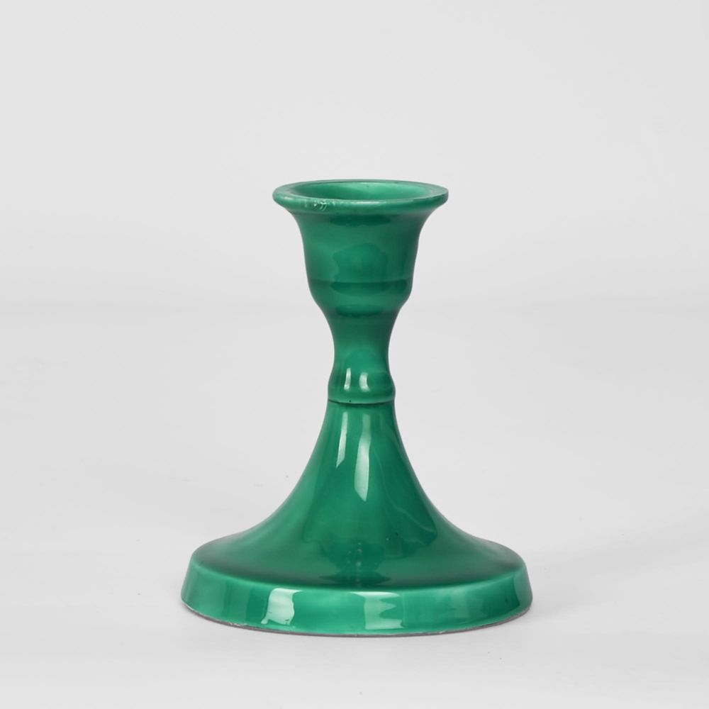 Soulor Enamel Candle Stand Aqua Green