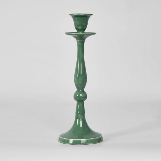 Sante Enamel Candle Stand - Green - 25CM