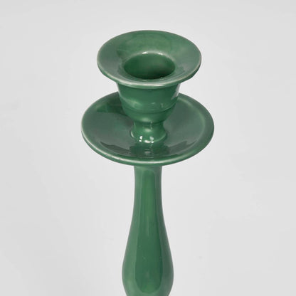 Sante Enamel Candle Stand - Green - 25CM