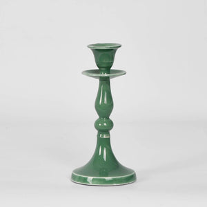 Simou Enamel Candle Stand Green