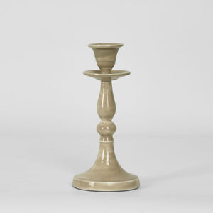 Simou Enamel Candle Stand Taupe