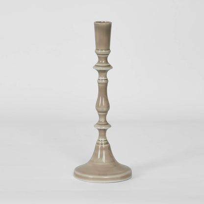 Saxsa Enamel Candle Stand Taupe