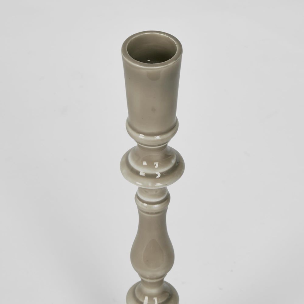 Saxsa Enamel Candle Stand Taupe