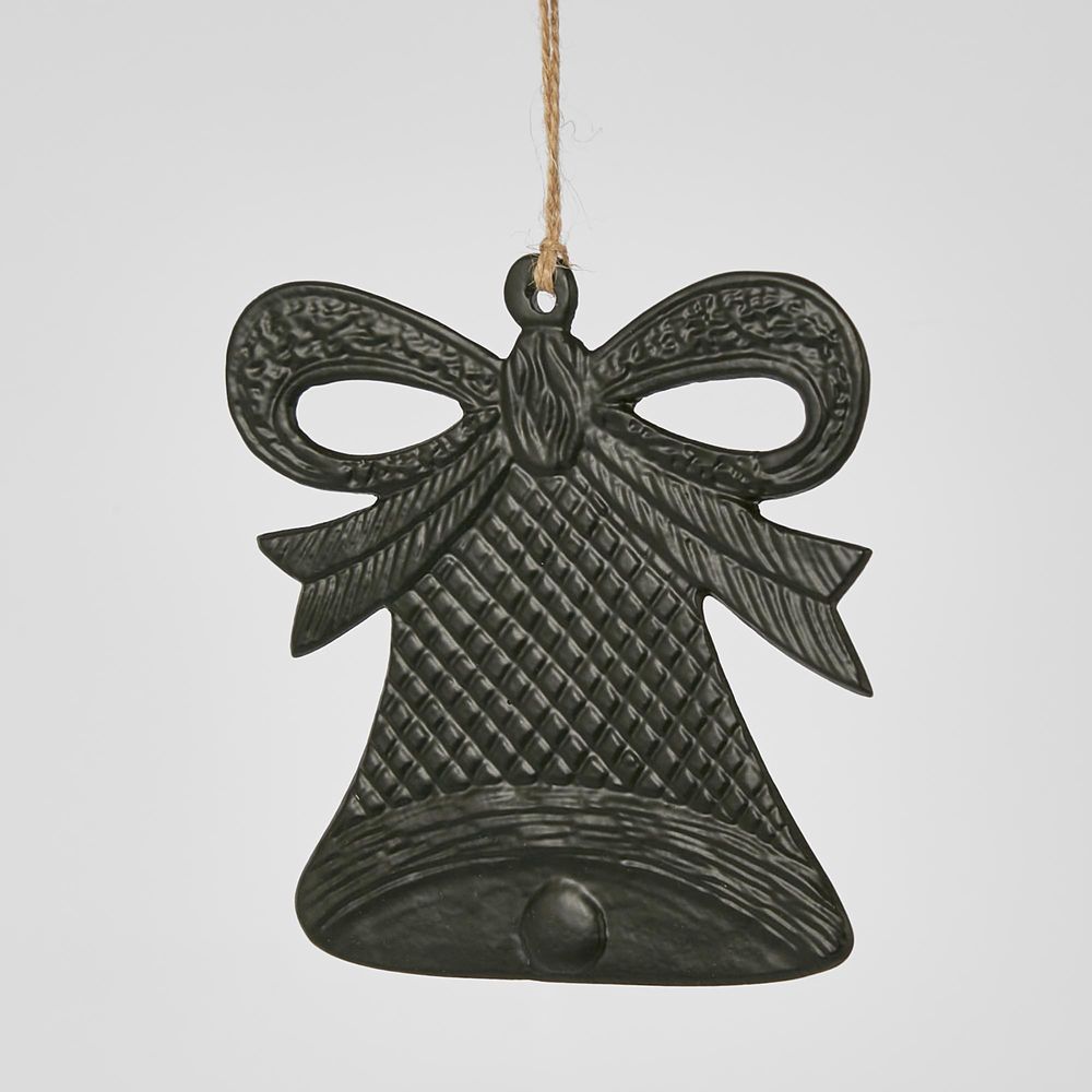 Hanging Bell Ornament Black Lge