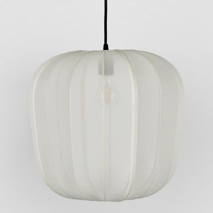 Pumpkin Ceiling Pendant Large Ivory With Black Cord Drop