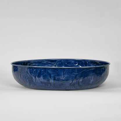 Embossed Enamel Bowl Lge Blue