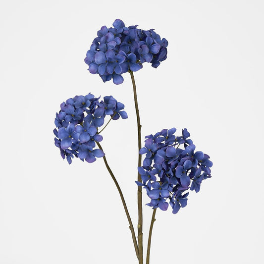 Hydrangea Spray With 3 Heads Dk Blue