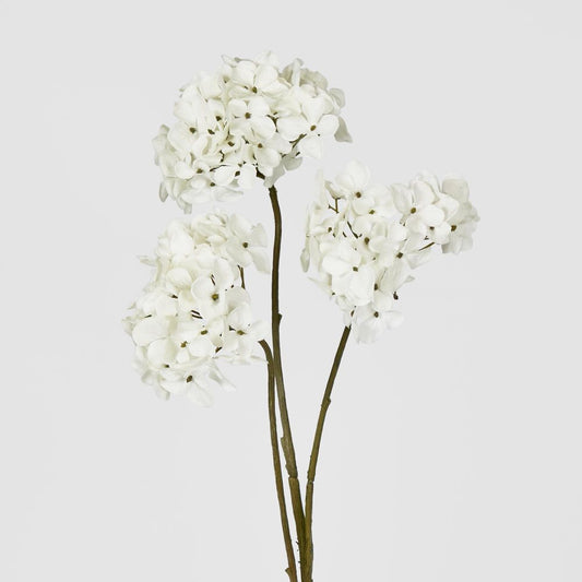 Hydrangea Spray With 3 Heads White