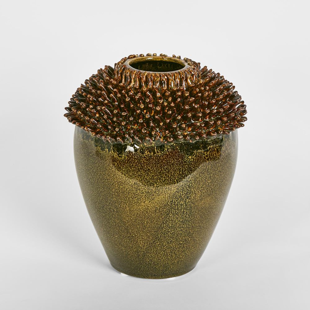 Keir Vase Short Mustard