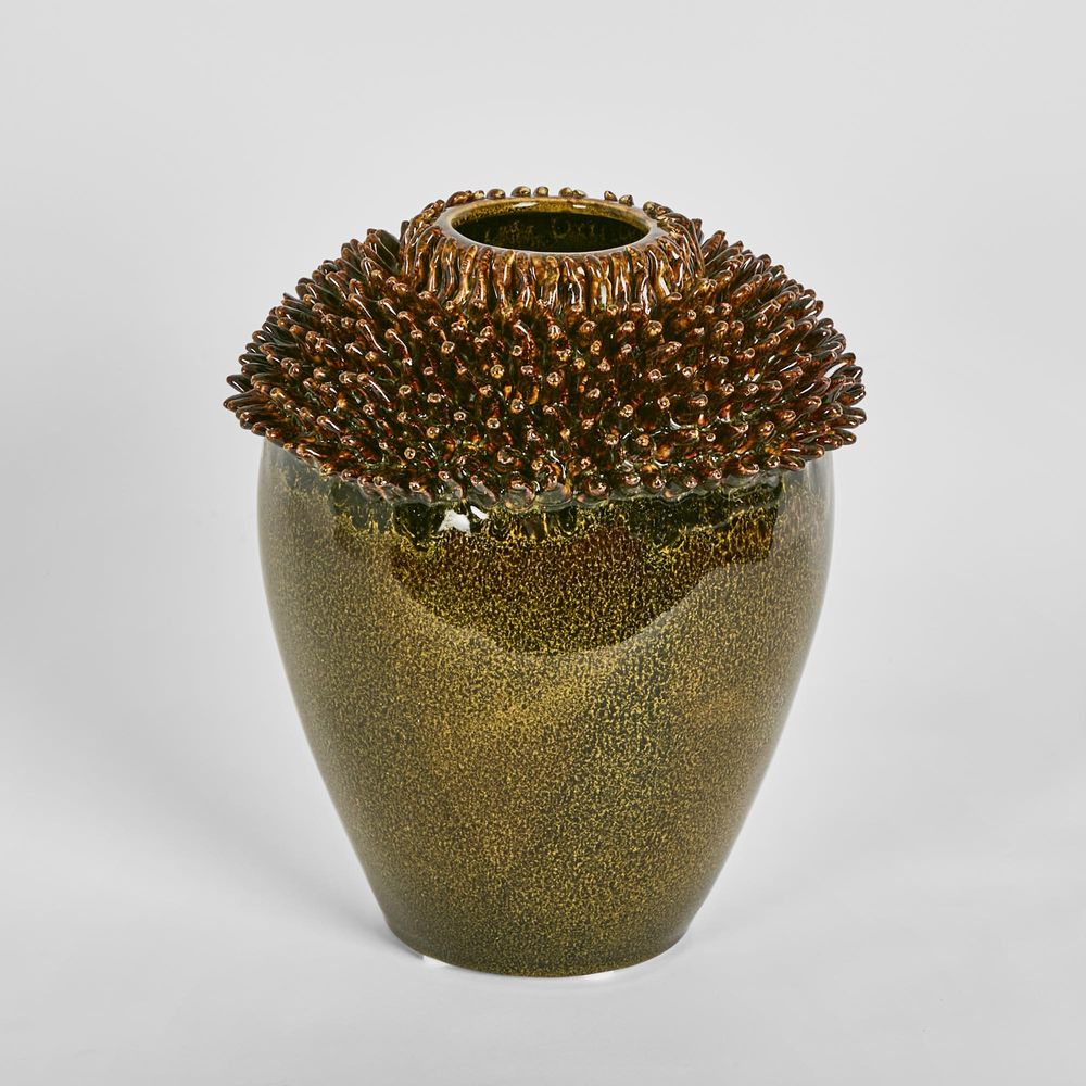 Keir Vase Short Mustard