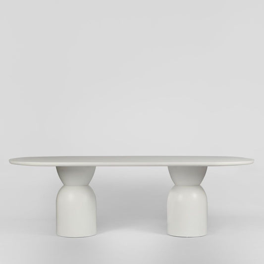 Olive Dining Table Top Oval White