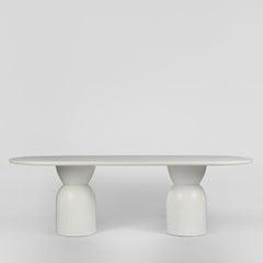 Olive Dining Table Top Oval White